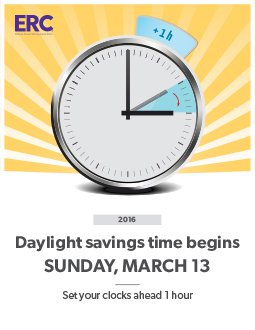 Free Printable Daylight Savings Time Change Poster: March 13, 2016